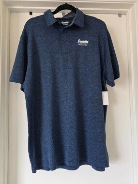 NEW Franklin Pickleball Men's Polo Shirt Short Sleeve Blue Size XL Collared NWT